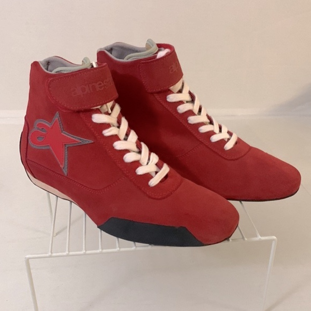 Alpinestars Y2K Red Vintage Suede Racing Boots/EUC